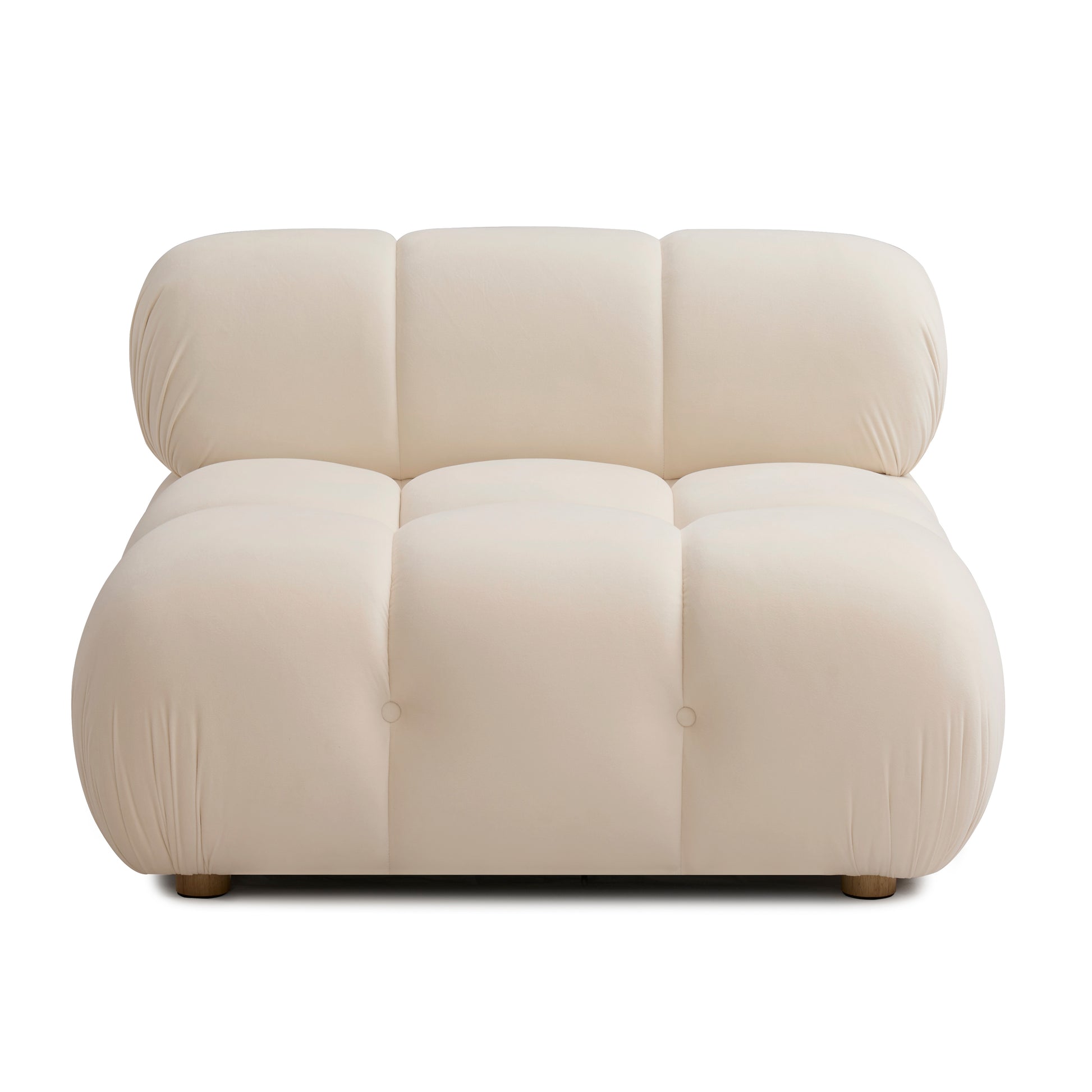 Calliope Performance Modular Armless Chair - Off-White - Image 2