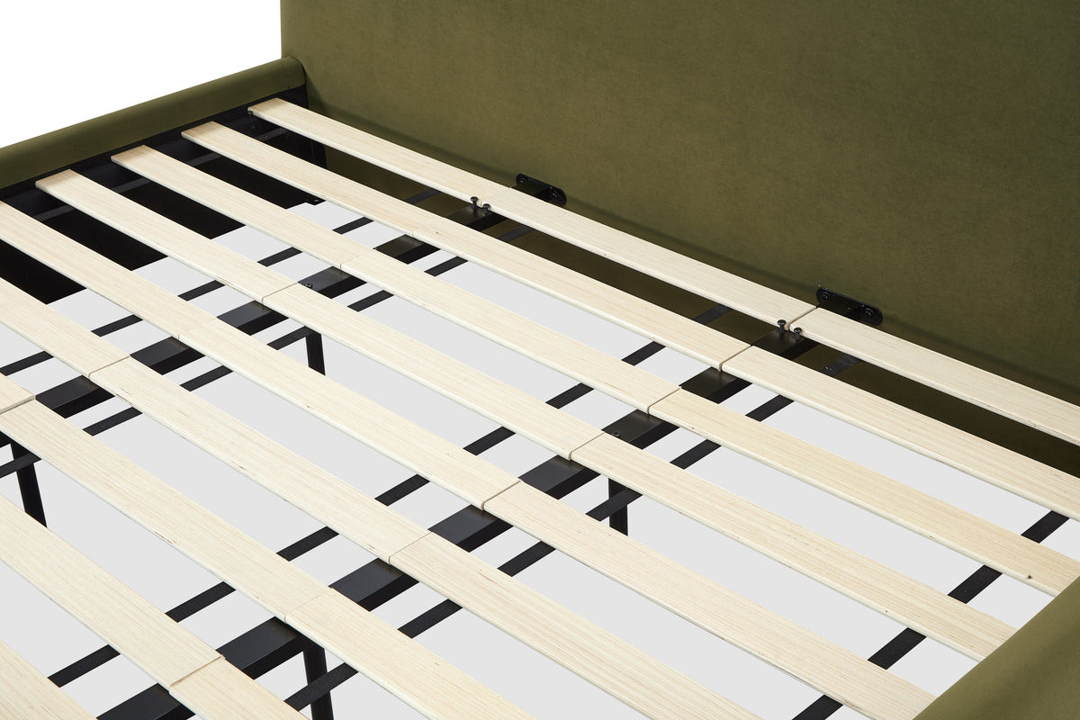 Isla Upholstered Bed - Green / King - Image 7