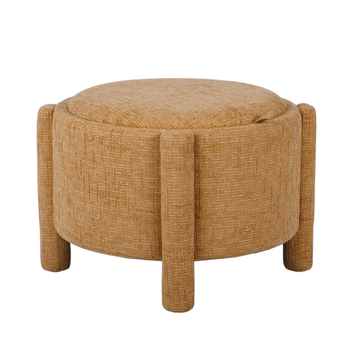 Bellamy Railroad Chenille Storage Stool With Reversible Tray Top - Curry - Image 3