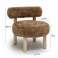 Carmel Contract-Grade Vegan Shearling Accent Chair - Taupe - Image 6