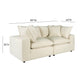 Cali 80" Modular Loveseat - Natural - Image 7