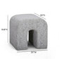 Desi Performance Fabric Ottoman - Black and White - Image 7