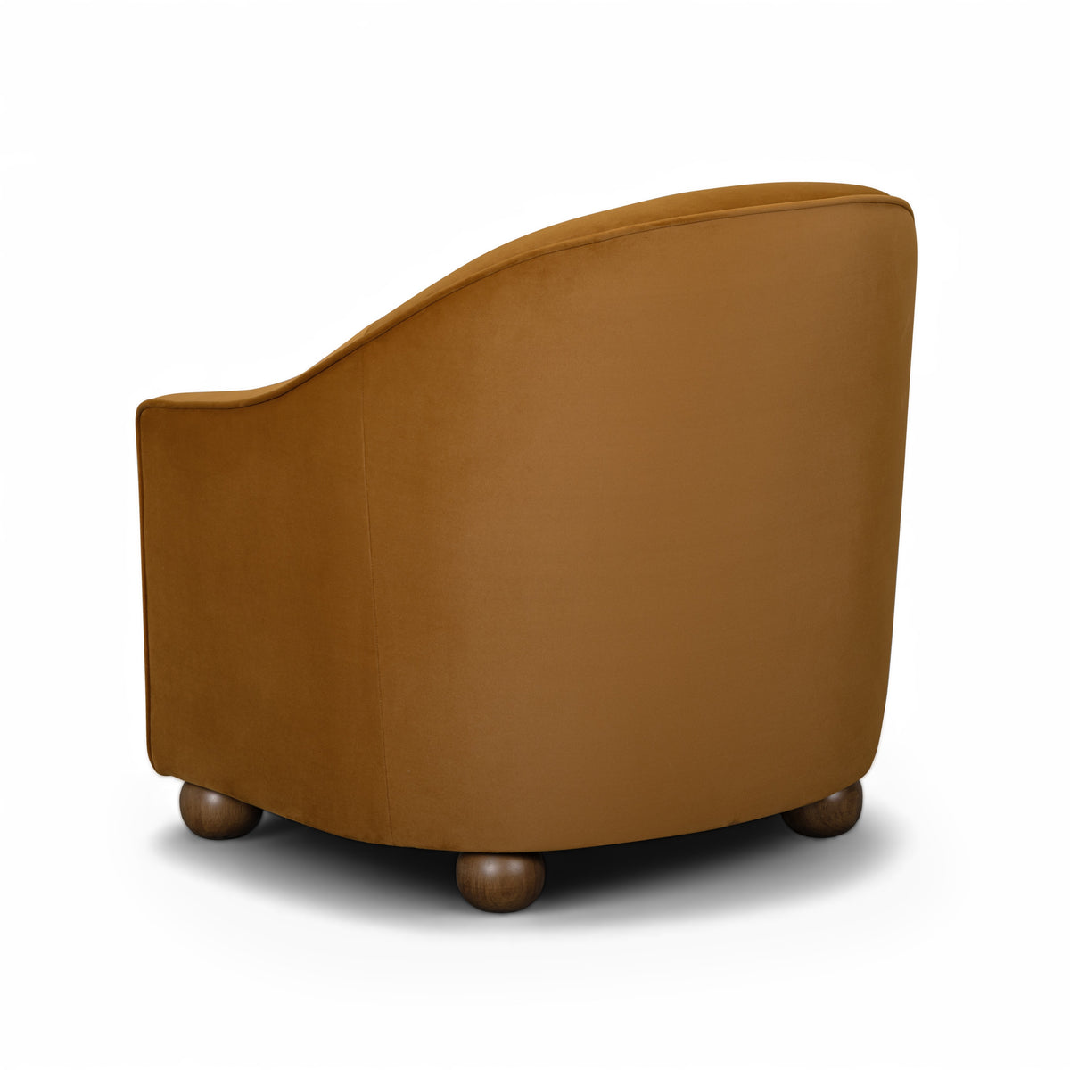 Cettie Performance Velvet Accent Chair - Cognac - Image 6