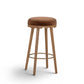 Oodle Bronze Performance Vegan Mohair Light Walnut Bar Stool - Image 1