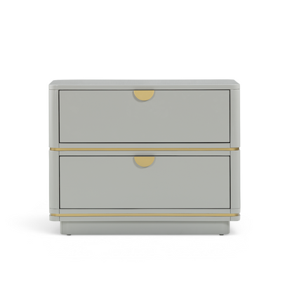 Julieta 28" 2-Drawer Nightstand - Grey - Image 1