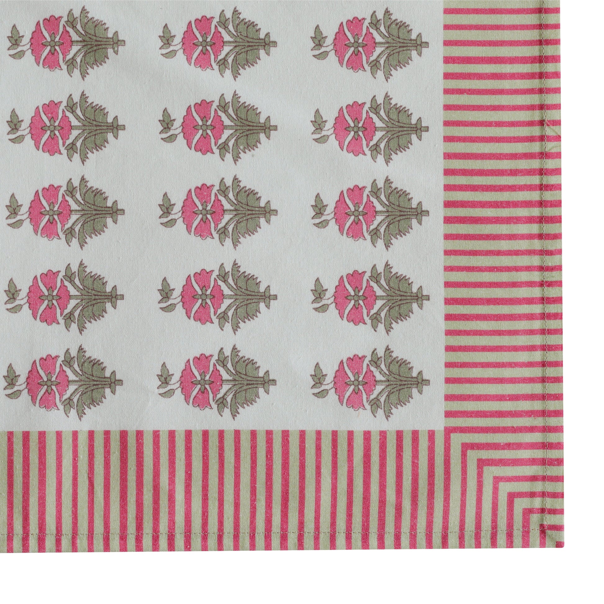 Crissy Cotton Canvas Printed Napkins - Set of 4 - Pink Vintage Floral - Image 4
