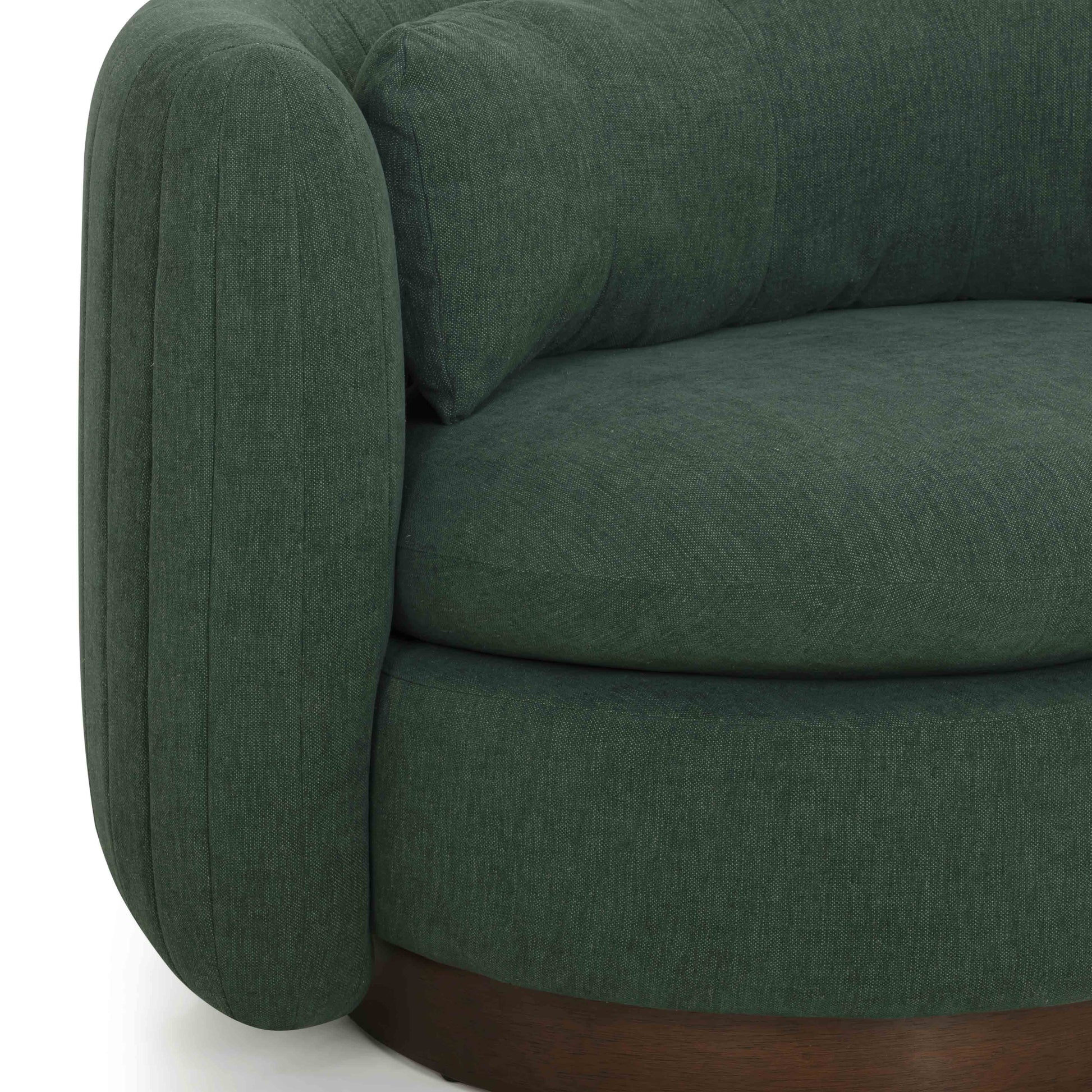 Nura Swivel Accent Chair - Forest Green - Image 7