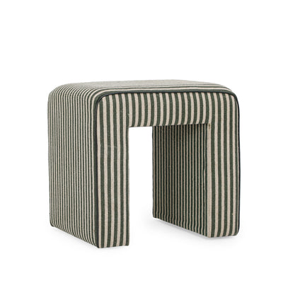 Byron Square Cotton Jute Ottoman - Image 1