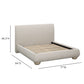 Rayne Textured Fabric Bed - Cream / Queen - Image 8