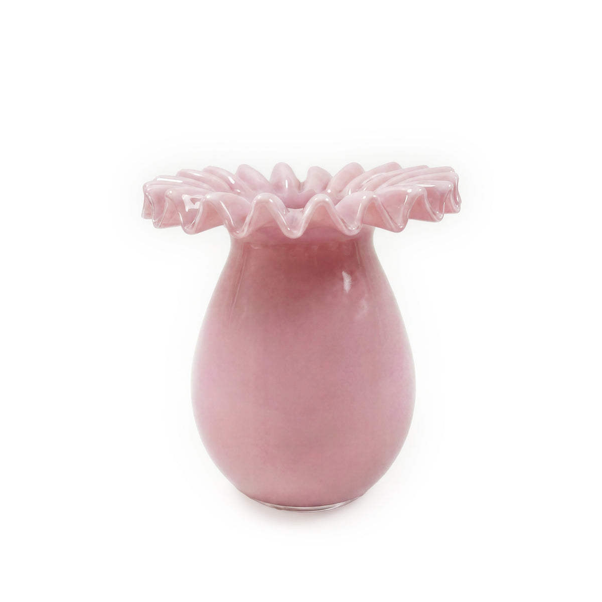 Ruff Pink Glass Vase - Image 1