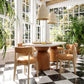 Cynthia 87" Faux Travertine Indoor/Outdoor Concrete Oval Dining Table - Image 2