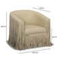 Shag Me Performance Vegan Leather Swivel Accent Chair - Tan - Image 9