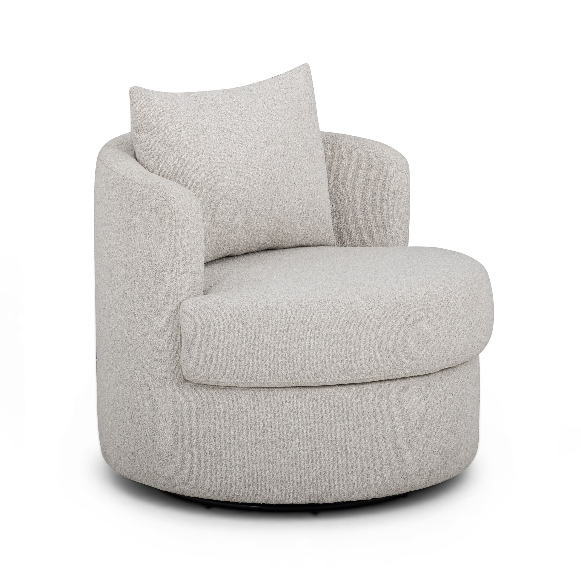 Silvi Performance Boucle Swivel Accent Chair - Off-White - Image 1