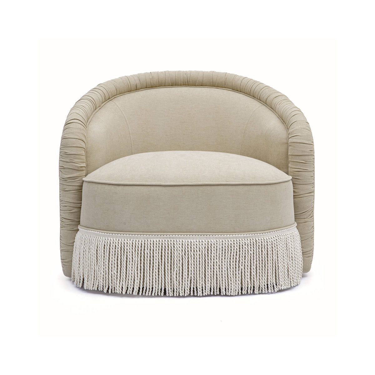 Pamela Tasseled Lounge Accent Chair - Tan - Image 3