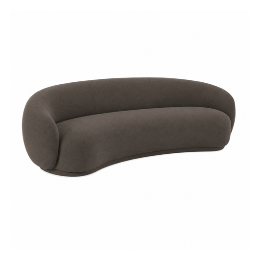 Kendall 120" Java Brown Textured Chenille Sofa - Image 1