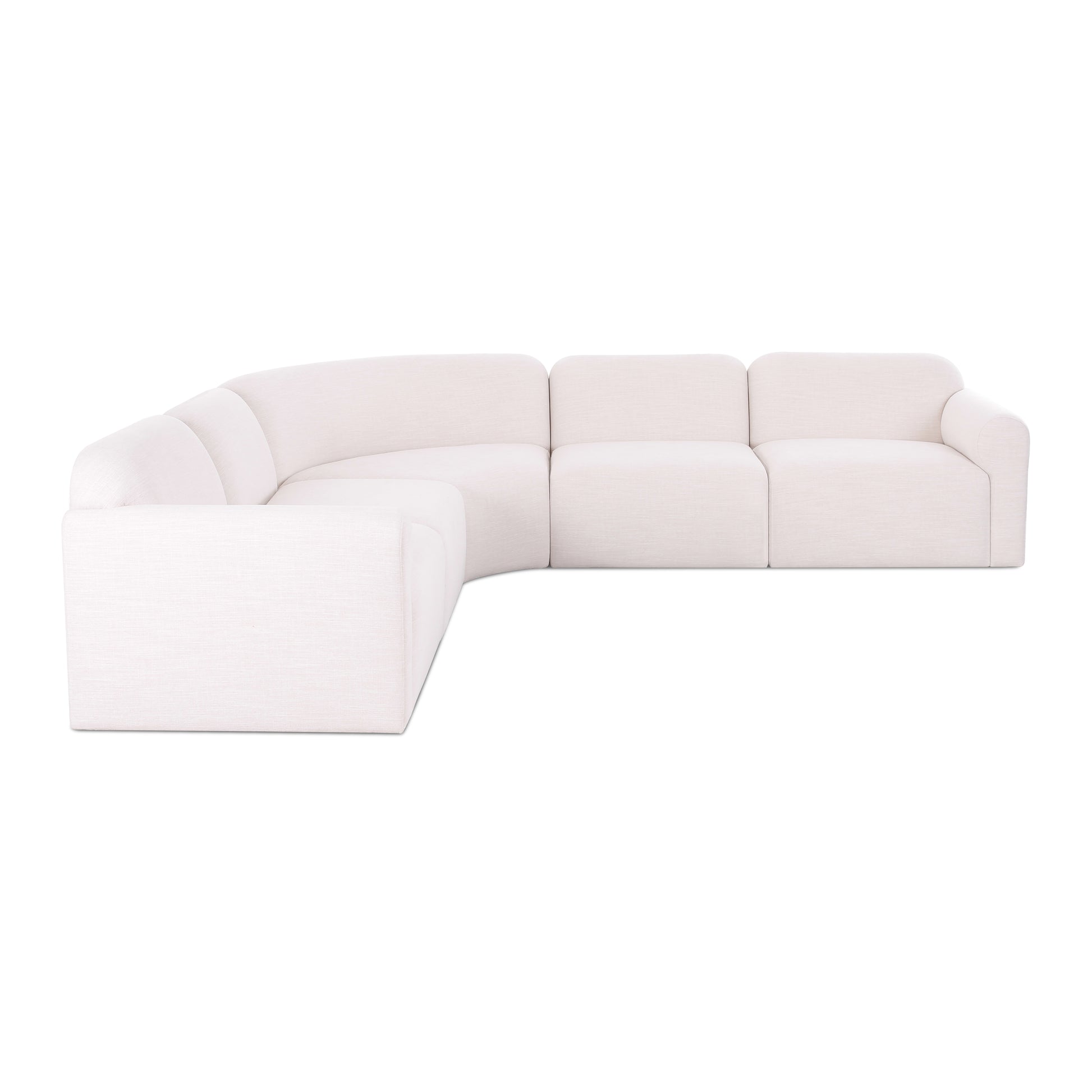 Gorge 5-Piece Modular Corner Sectional - Cream - Image 1