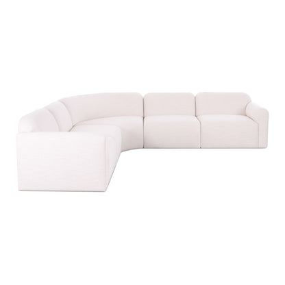 Gorge 5-Piece Modular Corner Sectional - Cream - Image 1