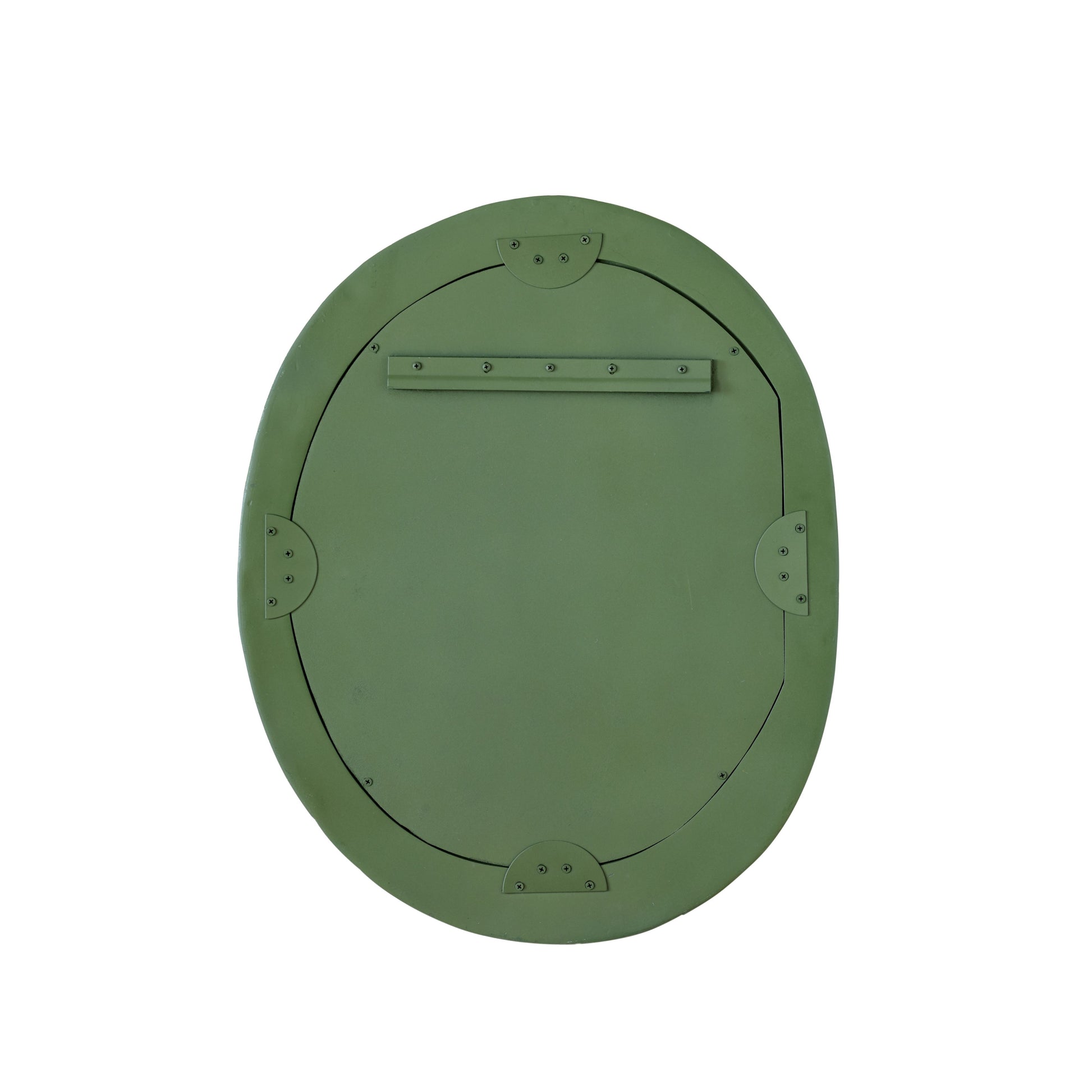 Orpheus 22"X28" Ribbed Forest Green Fiberglass Thick Wall Mirror - Image 5