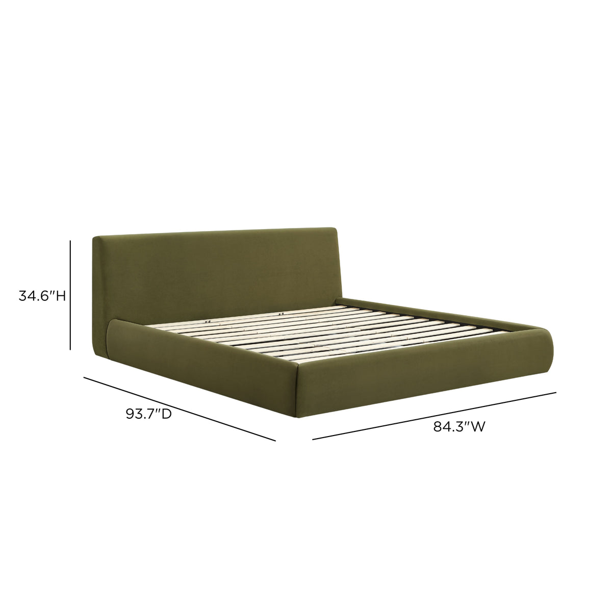 Isla Upholstered Bed - Green / King - Image 10