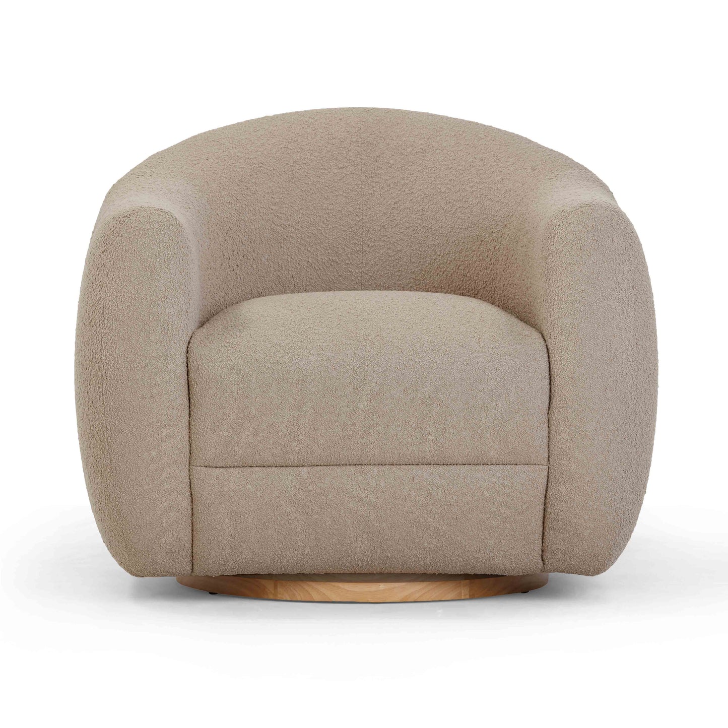 Judy Swivel Accent Chair - Taupe - Image 3