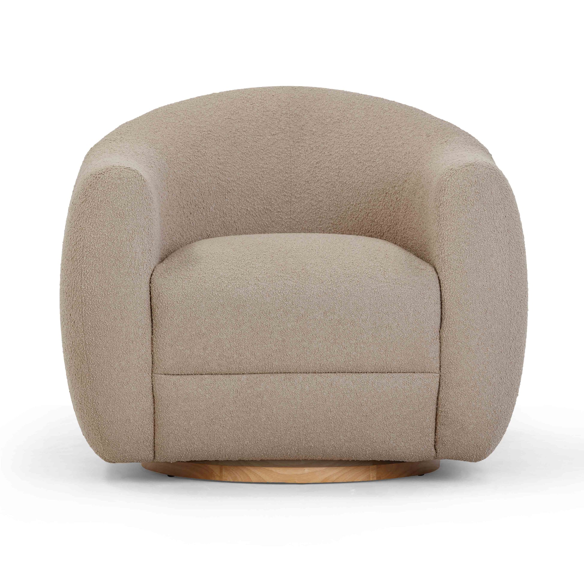 Judy Swivel Accent Chair - Taupe - Image 3