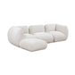 Arezza 4-Piece Stone White Contract-Grade Basketweave Chenille Modular Sectional - Image 3