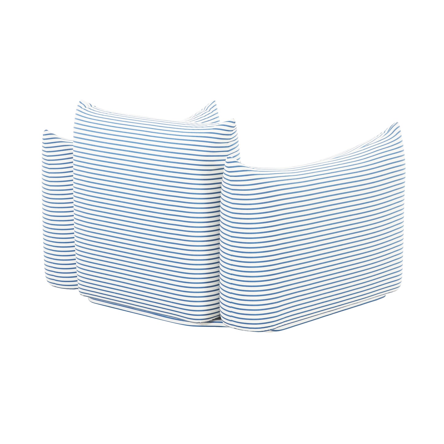 Saint Tropez Stuffed Indoor/Outdoor Armchair - Blue - Image 4