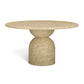 Cynthia 54" Concrete Indoor/Outdoor Dining Table - Light Emperador Marble - Image 2