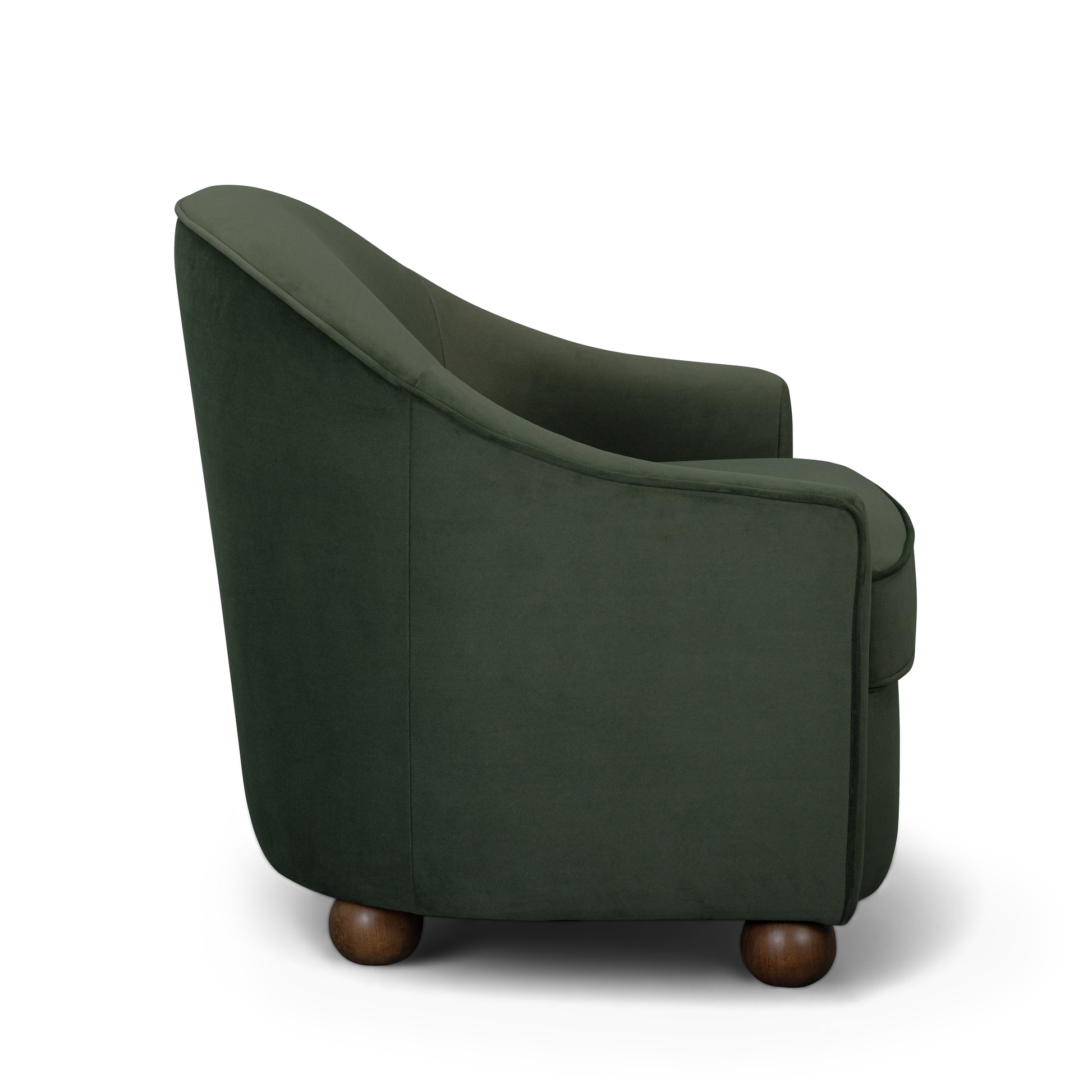 Cettie Performance Velvet Accent Chair - Green - Image 4