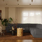 Zenith 5-Piece Contract-Grade Upcycled Fabric Modular L-Sectional - Grey - Image 2