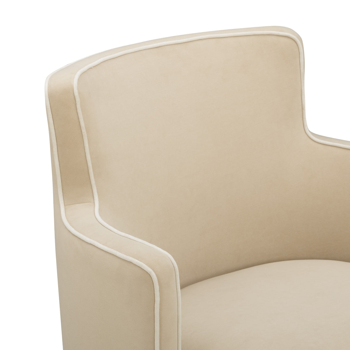 Passe Tasseled Velvet Swivel Accent Chair - Tan - Image 7