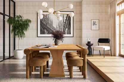 Nolan 98" Wood Rectangular Dining Table - Natural - Image 1