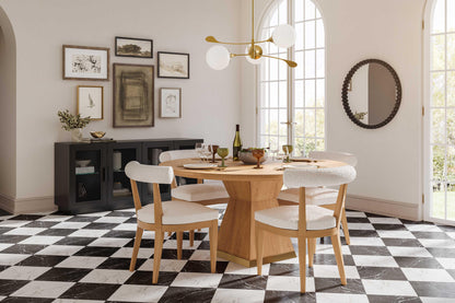 Nolan 56" Wood Round Dining Table - Natural - Image 1