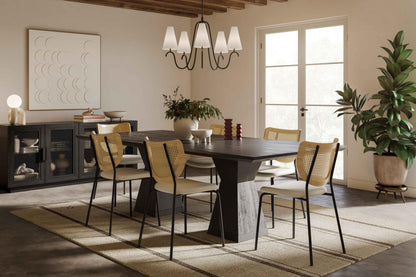Nolan 98" Wood Rectangular Dining Table - Black - Image 1
