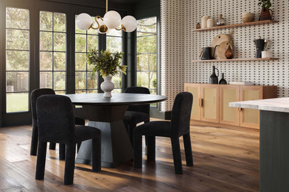 Nolan 56" Wood Round Dining Table - Black - Image 1
