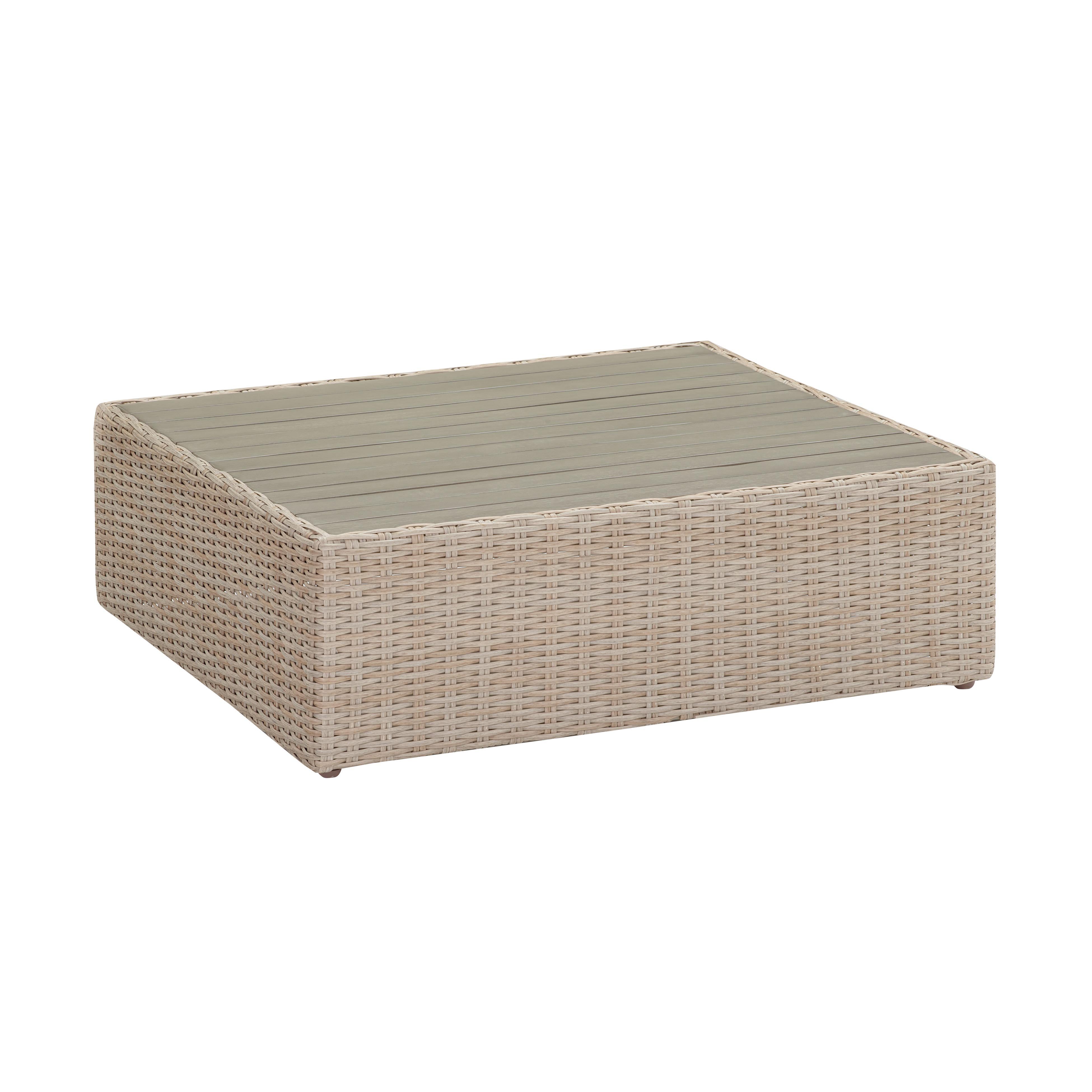 Wicker ottoman coffee table sales