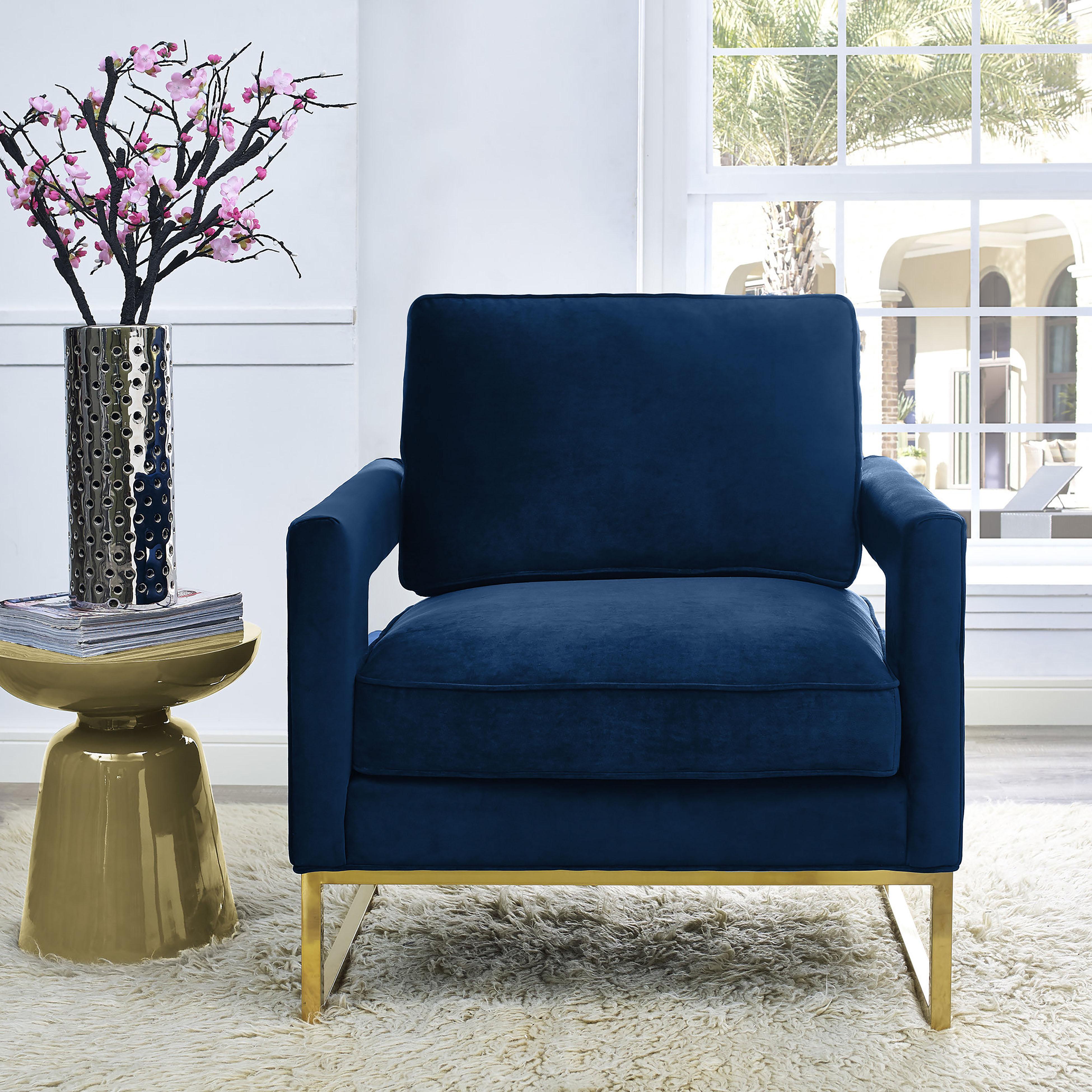 Blue discount velvet chair