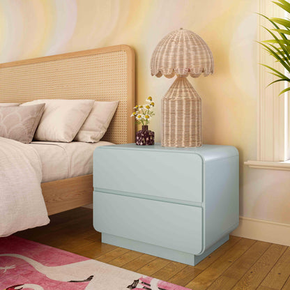 Sagura 28" 2-Drawer Nightstand - Blue - Image 1