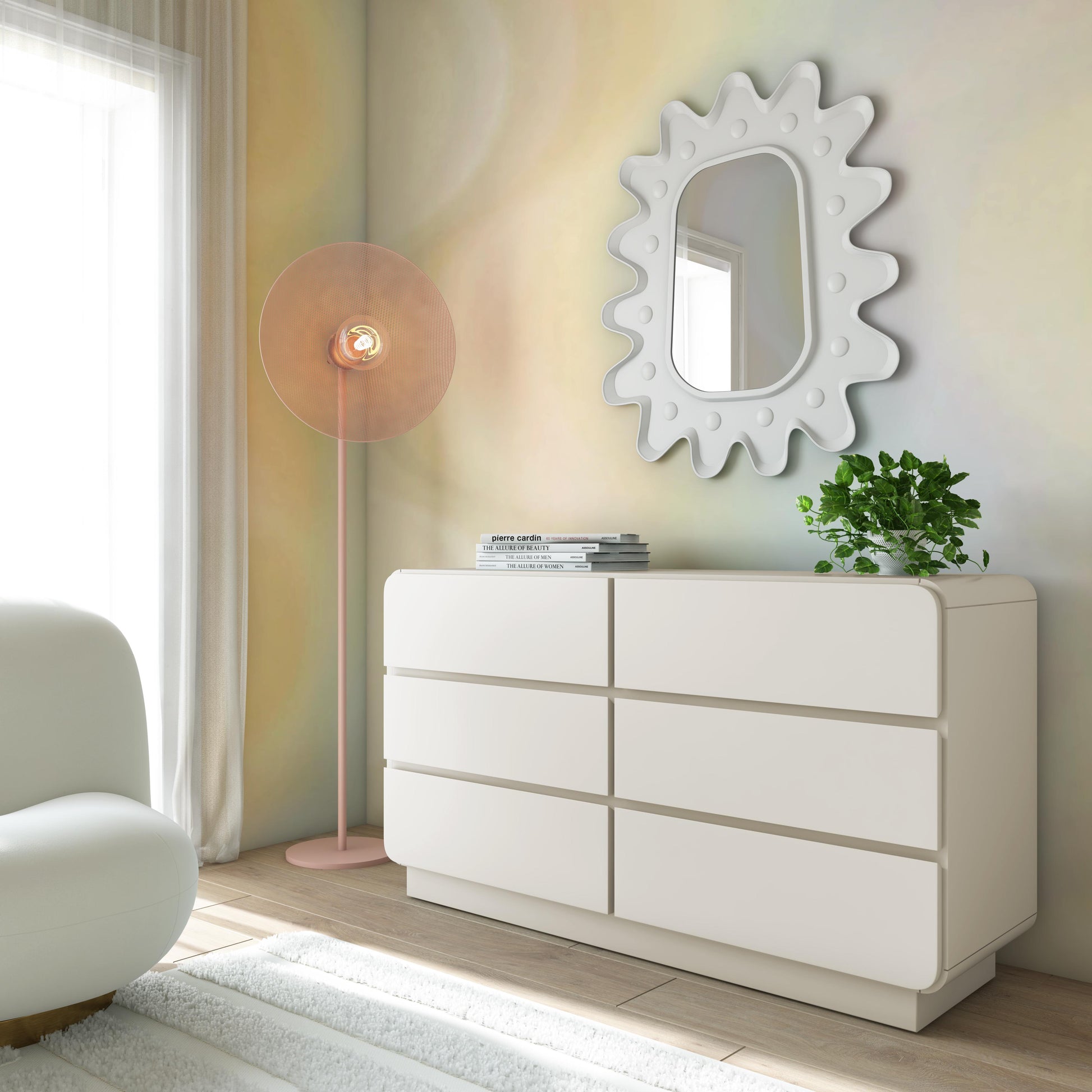 Sagura 56" 6-Drawer Dresser | TOV Furniture Sagura 56" 6-Drawer Dresser | TOV Furniture