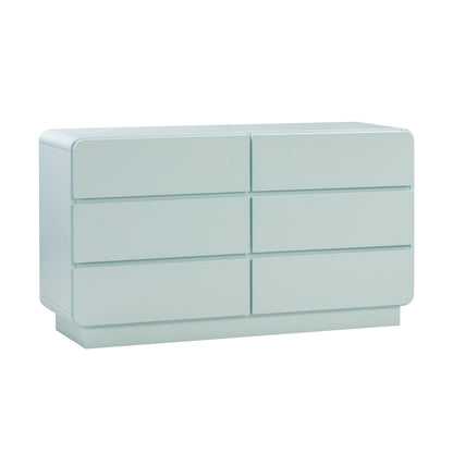 Sagura 56" 6-Drawer Dresser - Blue - Image 1