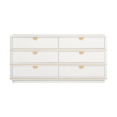 Julieta 62" Acacia Wood 6-Drawer Dresser - Image 1