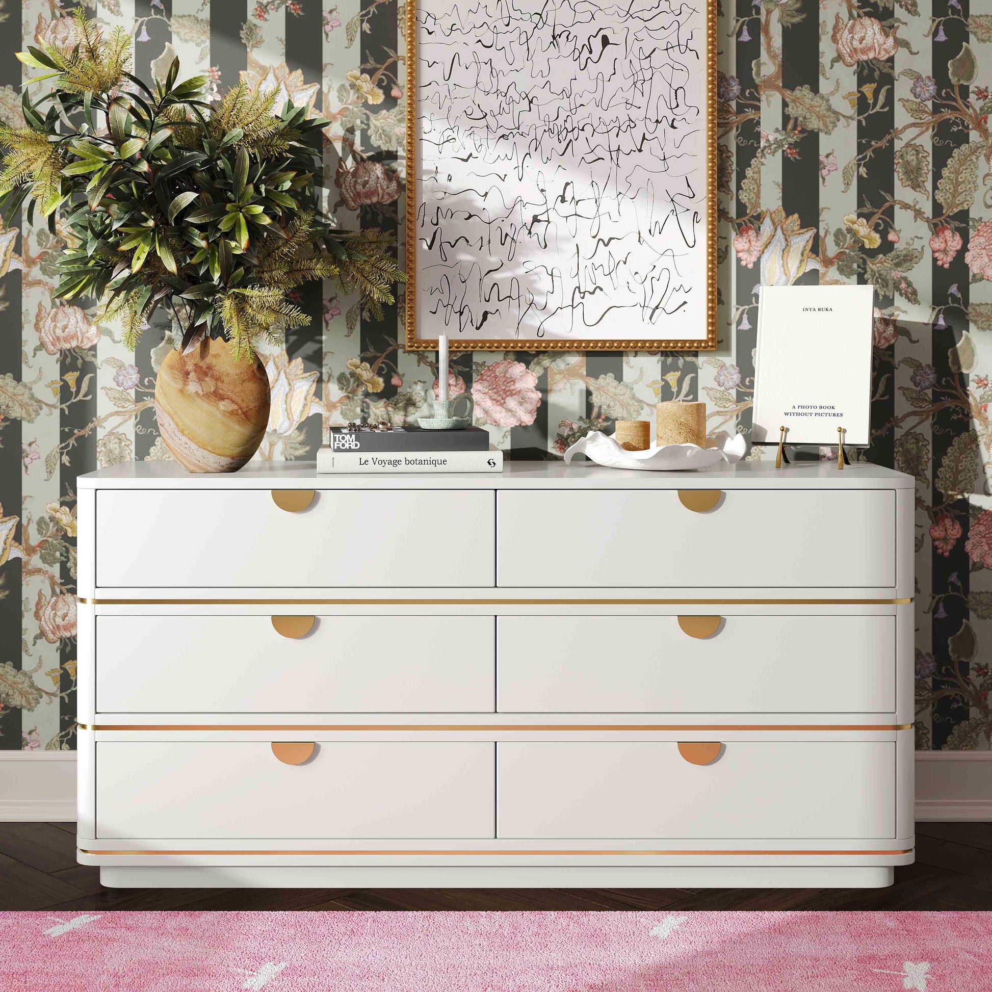 Julieta 62" Acacia Wood 6-Drawer Dresser | TOV Furniture Julieta 62" Acacia Wood 6-Drawer Dresser | TOV Furniture
