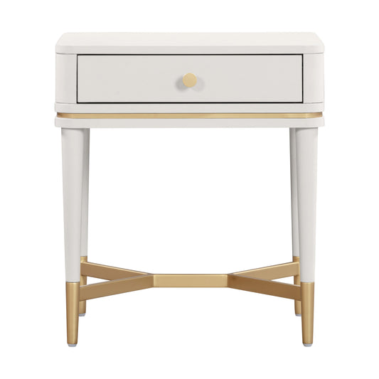 Julieta 19" Acacia Wood Nightstand With Drawer - Image 1