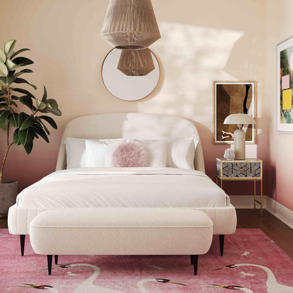 Denise Cream Boucle Bed - King - Image 1