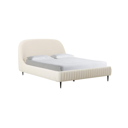 Denise Cream Boucle Bed - Queen - Image 1