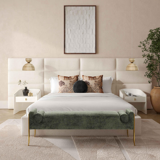 Eliana Cream Performance Boucle Headboard Wings - Image 2