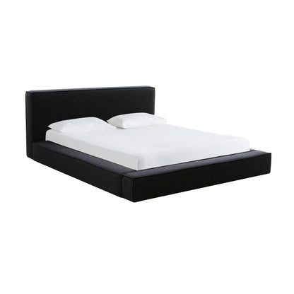 Olafur Performance Linen Upholstered Bed - Black / King - Image 1
