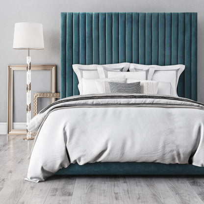 Arabelle Performance Velvet Bed - Sea Blue / King - Image 1