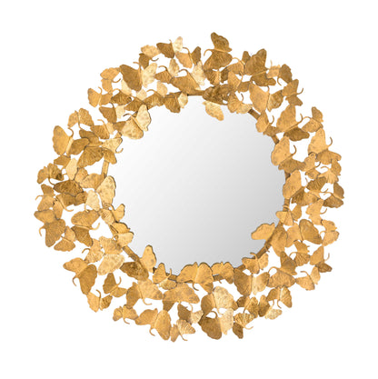 Lyrical Gold Round Wall Mirror (27"-36") - Large - Image 1