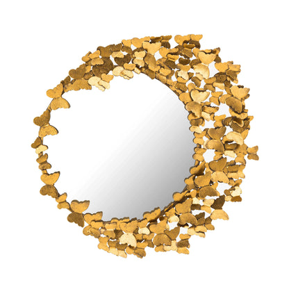 Butterfly 32.5"X31.5" Gold Mirror - Default Title - Image 2